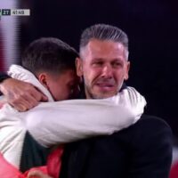 Demichelis llora emocionado tras el golazo de Mastantuono