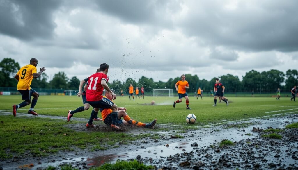 precipitación en el rendimiento del equipo