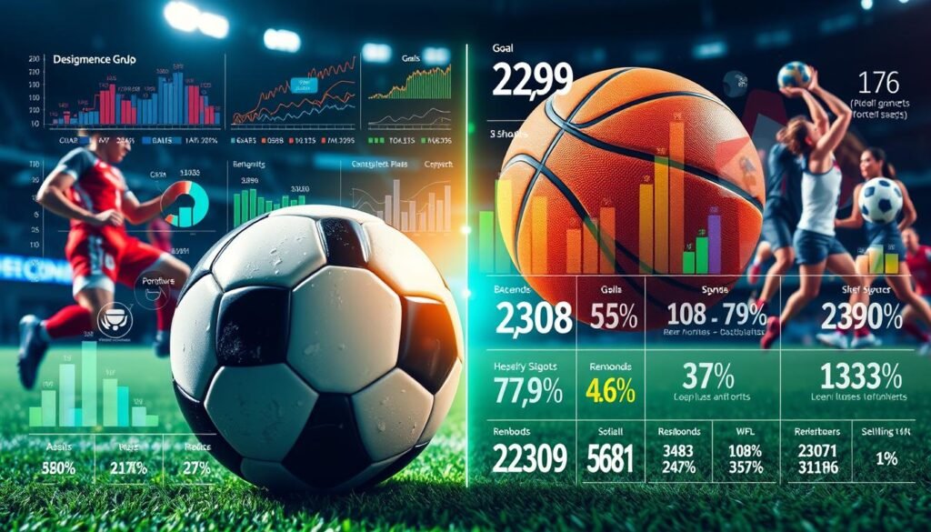 estadísticas deportivas en fútbol y baloncesto